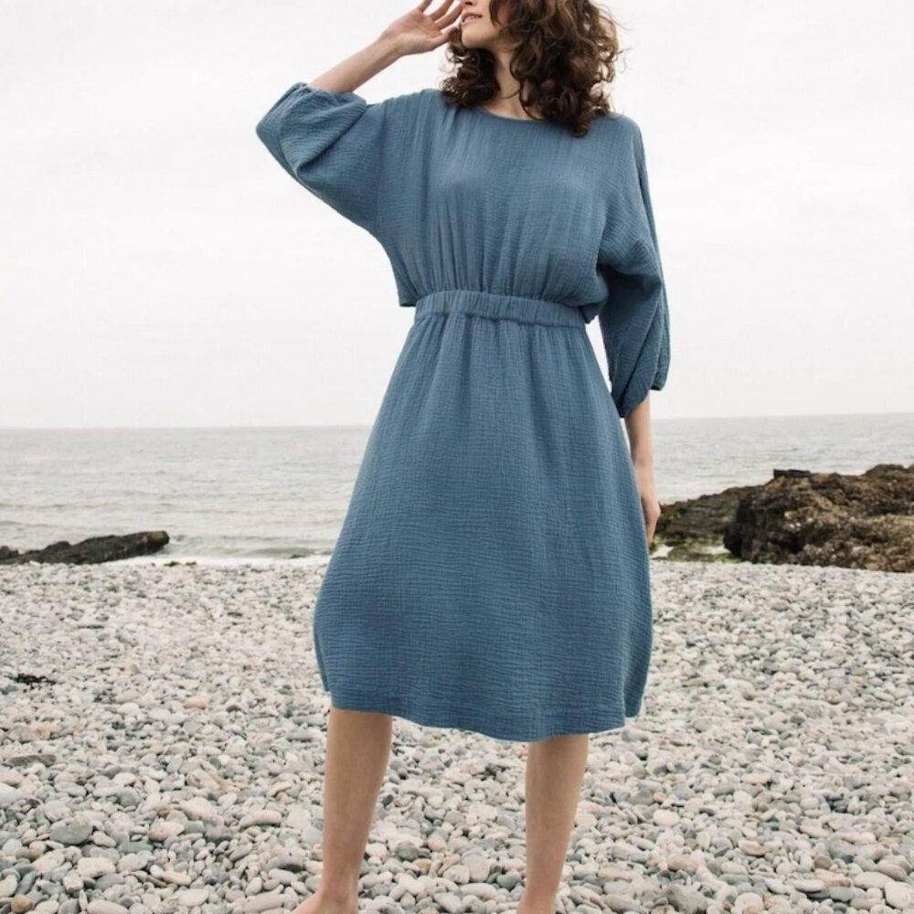 Beaumont Organic Ezili Organic Cotton Dress Pewter Small